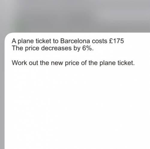 The new price of the plane ticket