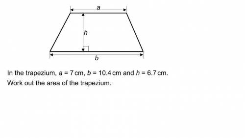 Work out the area of the trapezium.