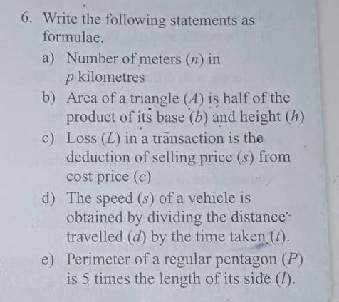 Write the following statement as formula...

give answer fast then I give you 20 thanks....(◍•ᴗ•◍)