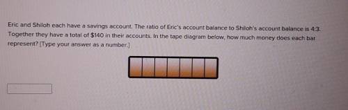 Eric and Shiloh each have a savings account. The ratio of Eric's account balance to Shiloh's accoun
