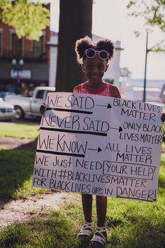 We know that all lives matter, but right now were worried about black lives because our black child
