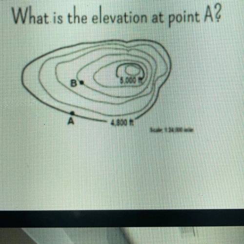 What is the elevation point A?
-5000ft
-4800ft