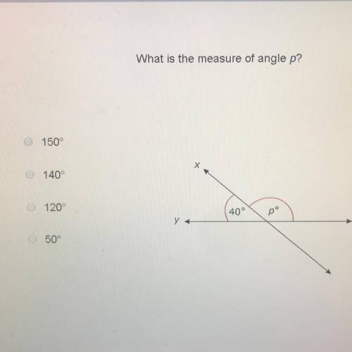 What is the measure of angle p
