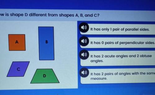 What is different of the four shapes?