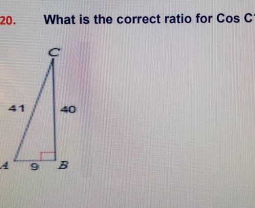 What is the ratio for Cos C?