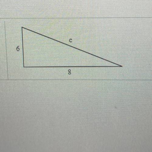 Use the Pythagorean Theorem to find the missing length in the right triangle.