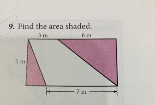 Can someone please show me the working out because I really don’t know how to find the area of this