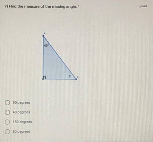 What’s the measure of the missing angle?