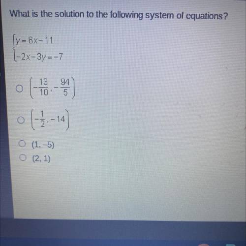 What is the solution to the following system densations?