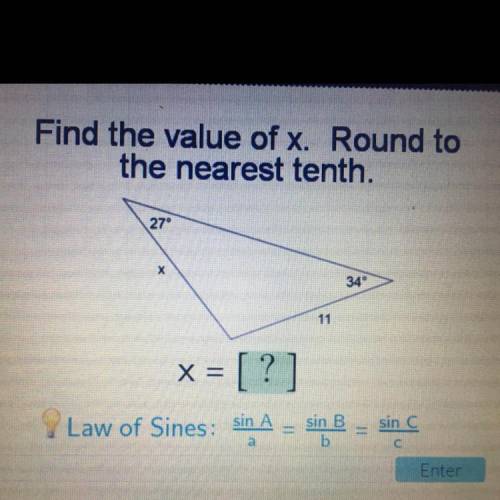 How do I fine x to the nearest tenth ??