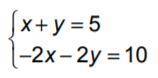 Determine the number of solutions of each system of equations.