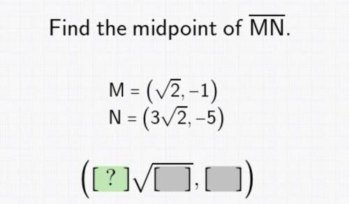 Find the midpoint of mn please <3.

Can someone tell me of a calculator that does this for me,