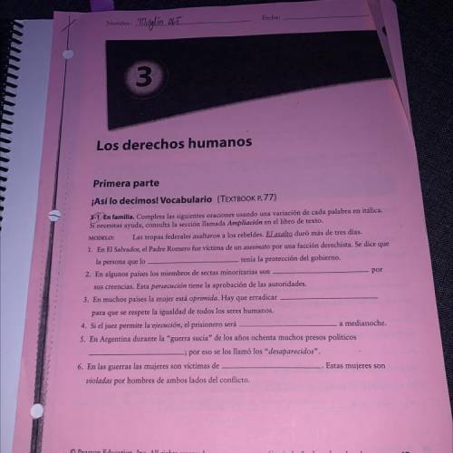 I need help with my Spanish homework