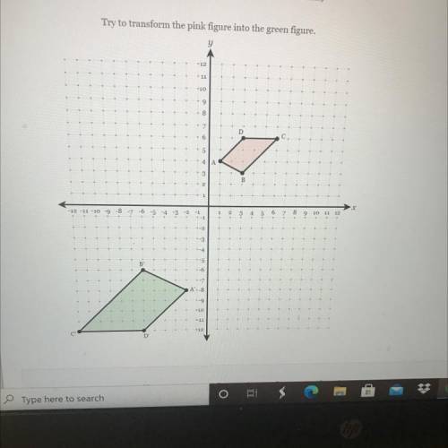NEED HELP ASAP

Determine a linear transformation function that would transform the pink figure in
