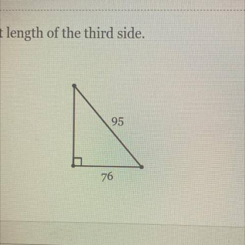 Find the exact length of the third side?