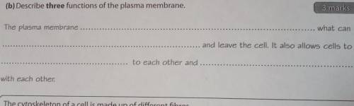 Plasma Membrane, see question attached