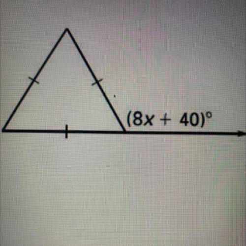4. 
(8x + 40)°
Solve this please