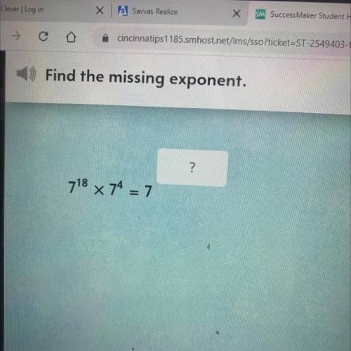 Find the missing exponent