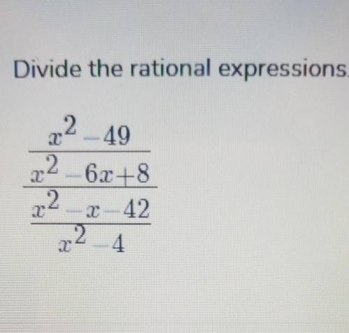 Divide the rational expression