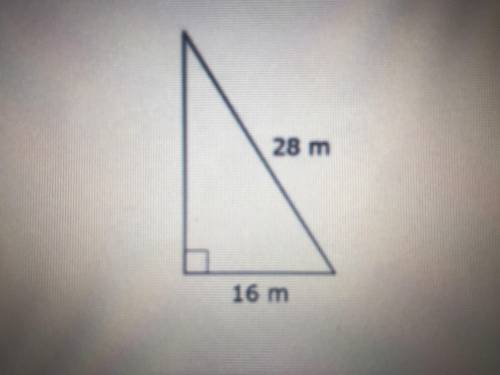 Find the length of the missing side round to the nearest 10th if necessary

A) 23.0m
B) 32.2m 
C)