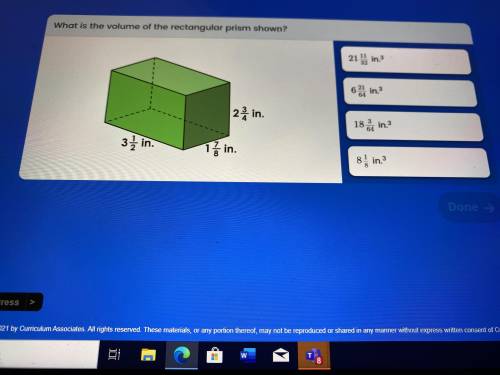 What is the volume of the rectangular prism shown ?