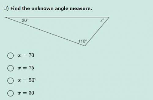 I need help with this math Find the unknown angle measure.
pls help