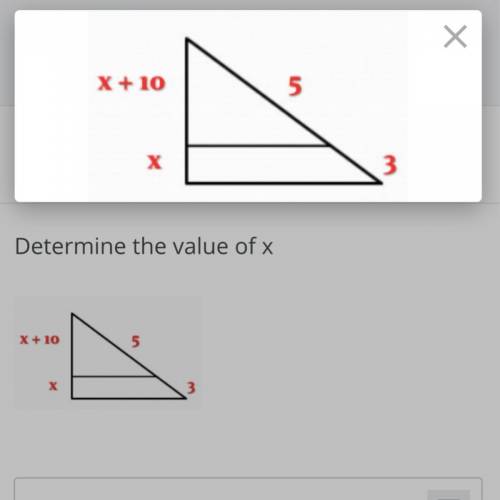 Determine the value x. How to solve it?)