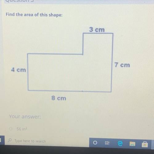 Can someone please help me I don’t understand this pleaseeeeeeee:( thanks Find the area of this sha