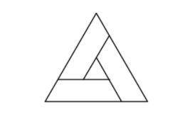 In the figure, the outer equilateral triangle has area 16, the inner equilateral triangle has area