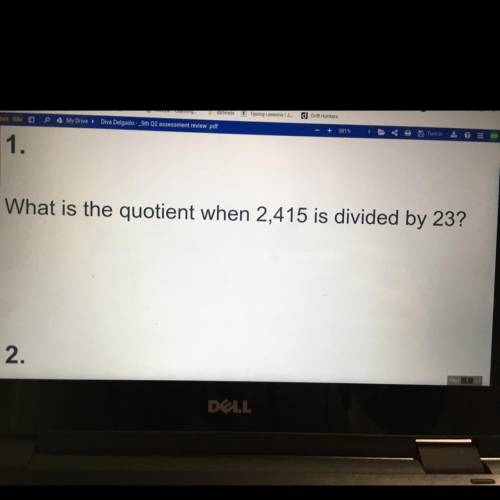 What is the quotient when, 2,415 is divided by 23? Someone plz help T^T