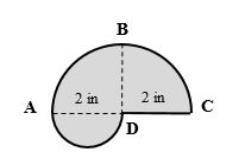 the figures below are made out of circles, semicircles, quarter circles and a square. Find the area