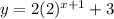 y=2(2)^{x+1}+3
