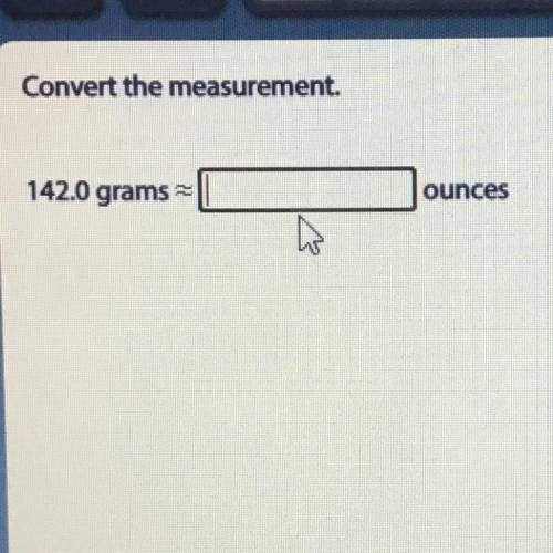 Convert the measurement.
142.0 grams = ounces