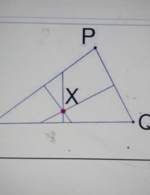In triangle pqr point x could represent