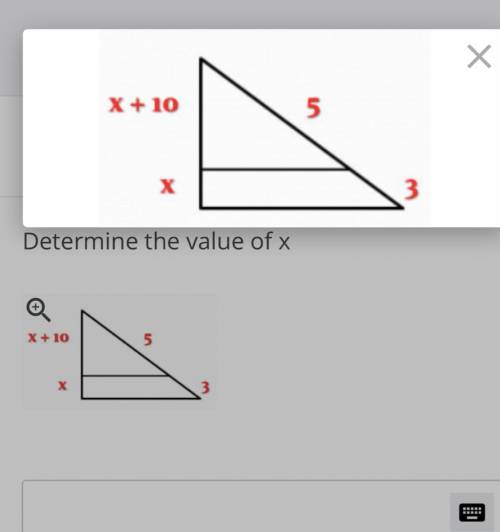 Determine the value of x. Guys help me please . i need a solution
