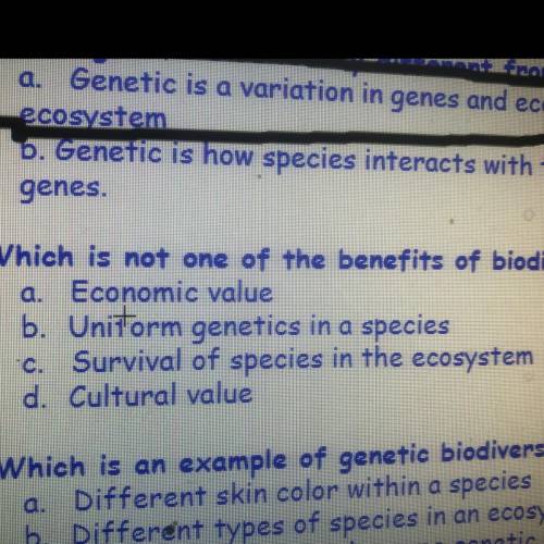 Which is not one of the benefits of biodiversity?