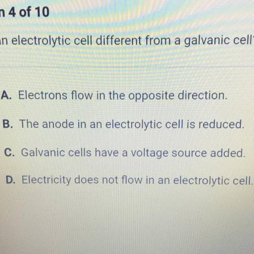 How is an electrolytic cell different from a galvanic cell?