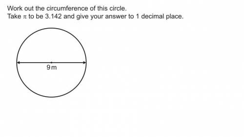 Work out the circumference of this circle.