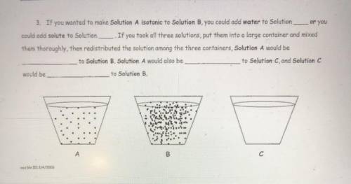 Please answer (use diagram)
the dots represent solute particles