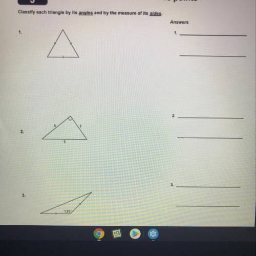 Classify each triangle by its angles and by the measure of its sides.

ANYONE PLEASE HELP!!