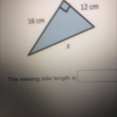 Use the pythagorean theorem (a^2 +b^2=c^2) to determine the unknown length of the right triangle .
