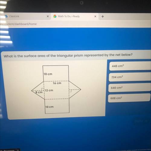 What is the surface area of the triangle prism r