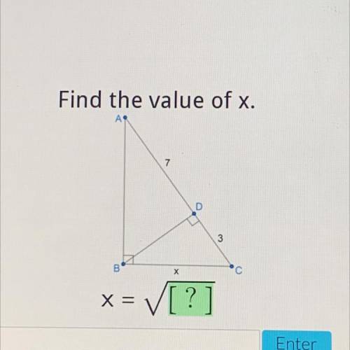 Pls helpppp
Find the value of X