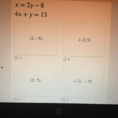 Please please help!! Solve the system of linear equations using the substitution method shown in pi
