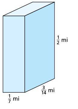 Find the volume of the prism. Write your answer as a fraction.