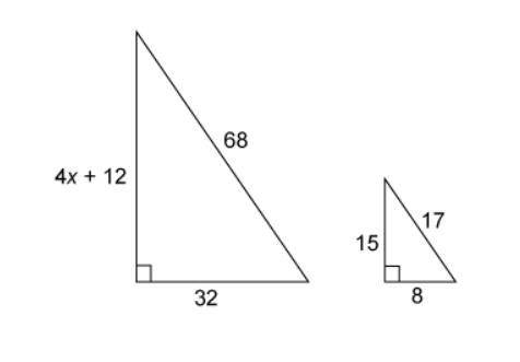 The Angles are similar, what is the value of X?