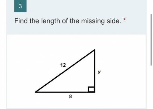 Find the length of the missing side.