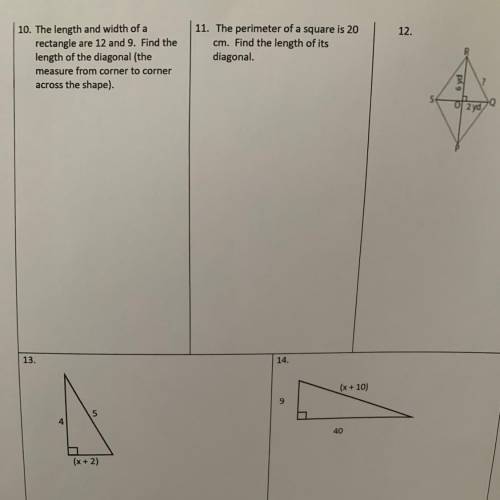 Find the missing side on each right triangle. Write all answers in standard radical form. (Page 2)
