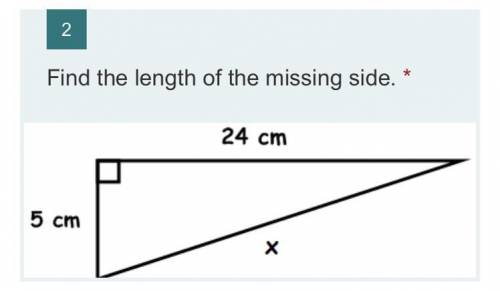 Find the length of the missing side.