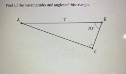 Finding the missing sides on the triangle